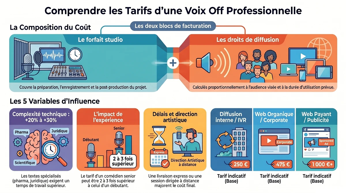 comprendre tarifs voix off professionnelle